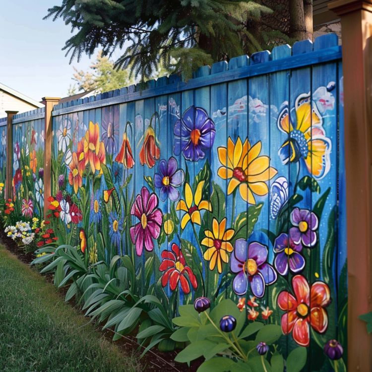 10 inventive fence decorating ideas - DIY Everywhere